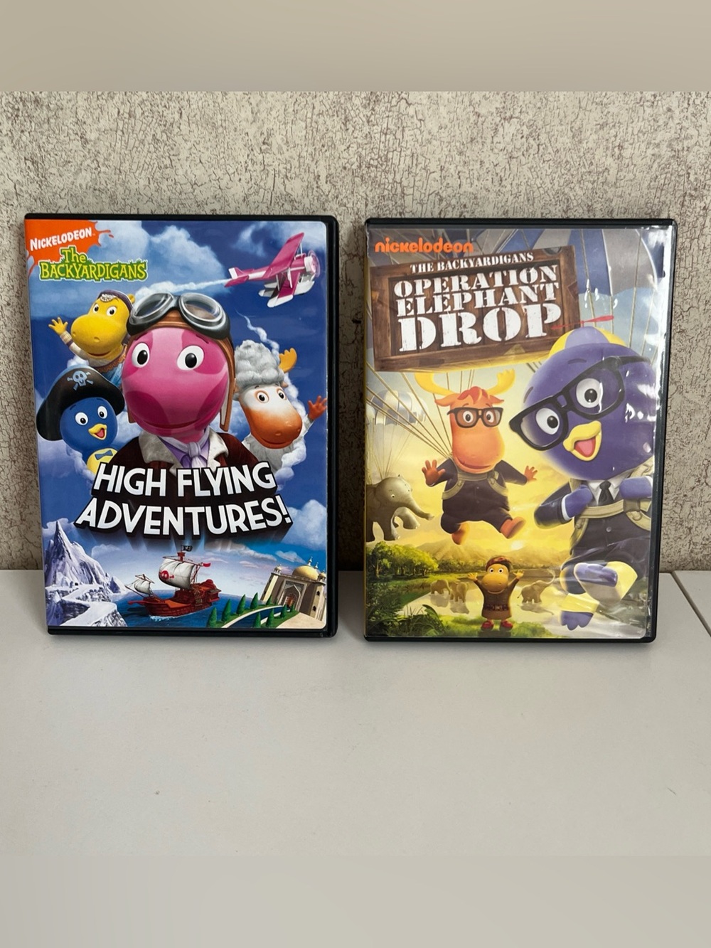 Nichelodeon Backyardigans DVD High Flying Adventures & Op Elephant Drop 2 Movies